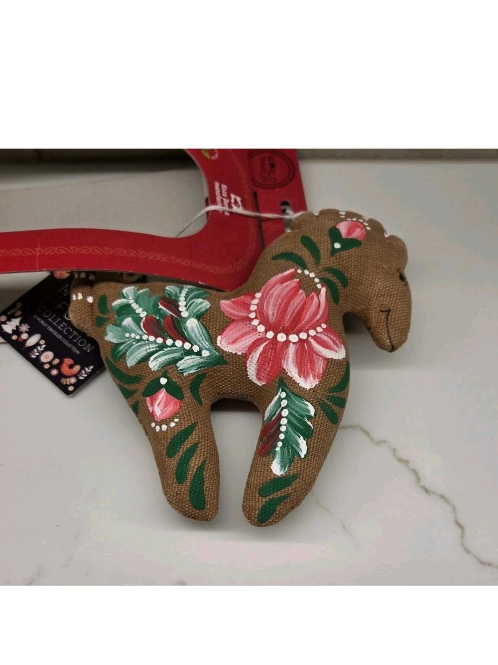 World Travelers Koza Dereza Hand Painted Nordic Folk Horse Ornament Made Ukraine